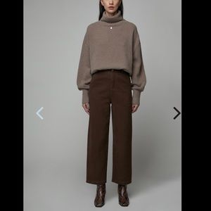 Oak + Fort high waisted straight leg pants